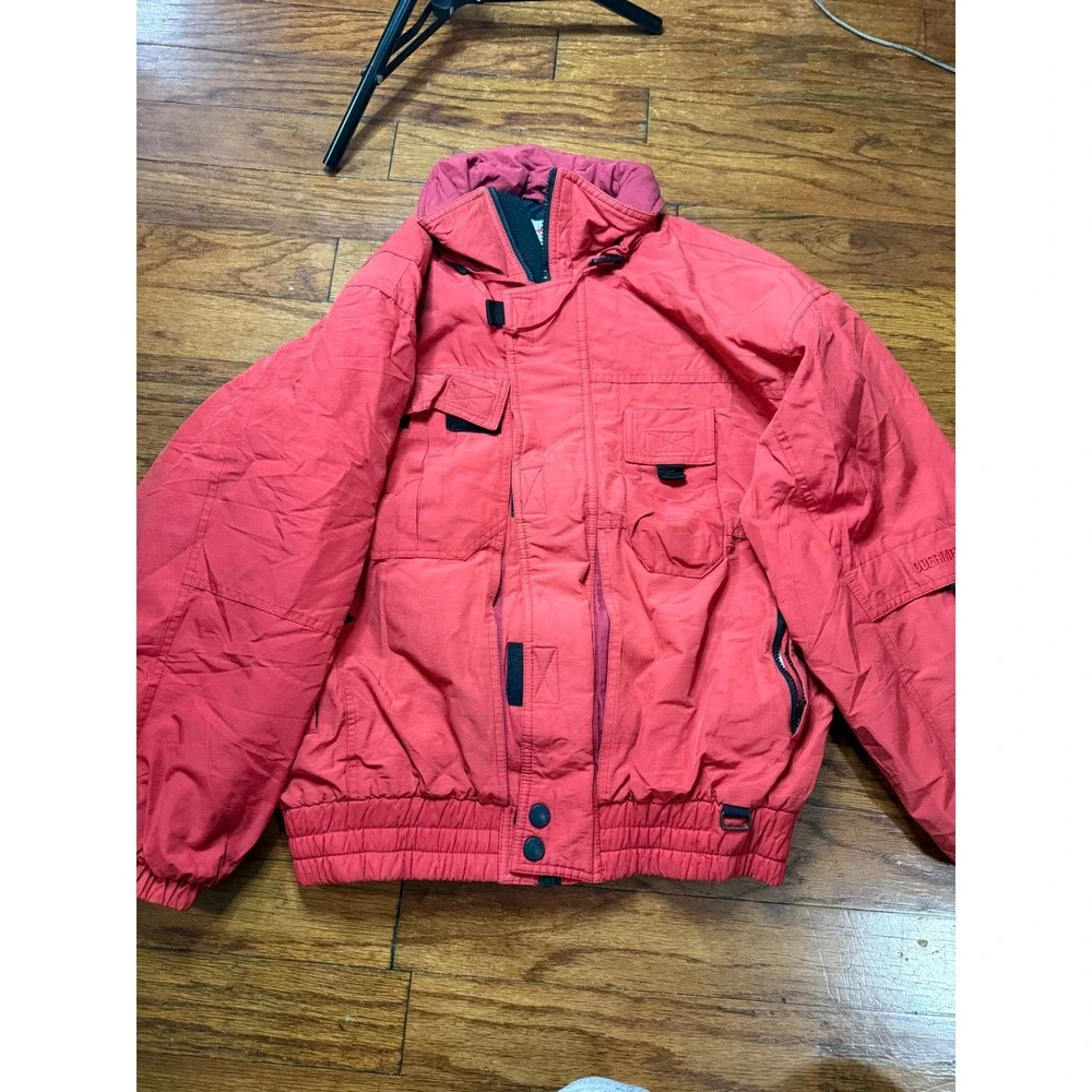 Obermeyer Vintage Mens Red Ski Jacket Winter Puffer Coat Small Retro Snowboard